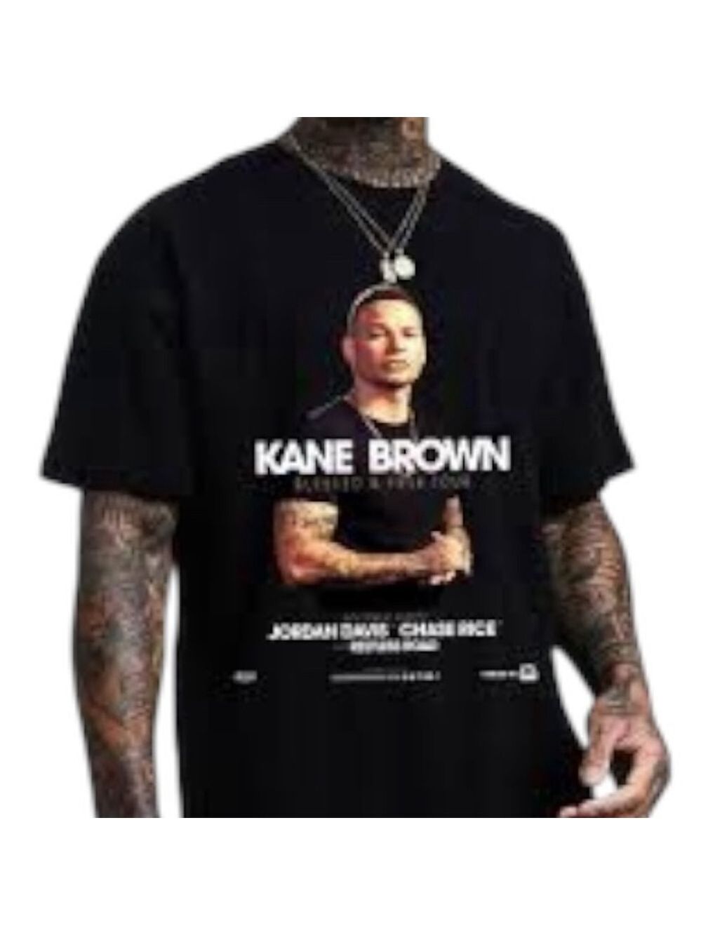 Bella+Canvas Kane Brown Tour Short Sleeve Tee Black L Unisex